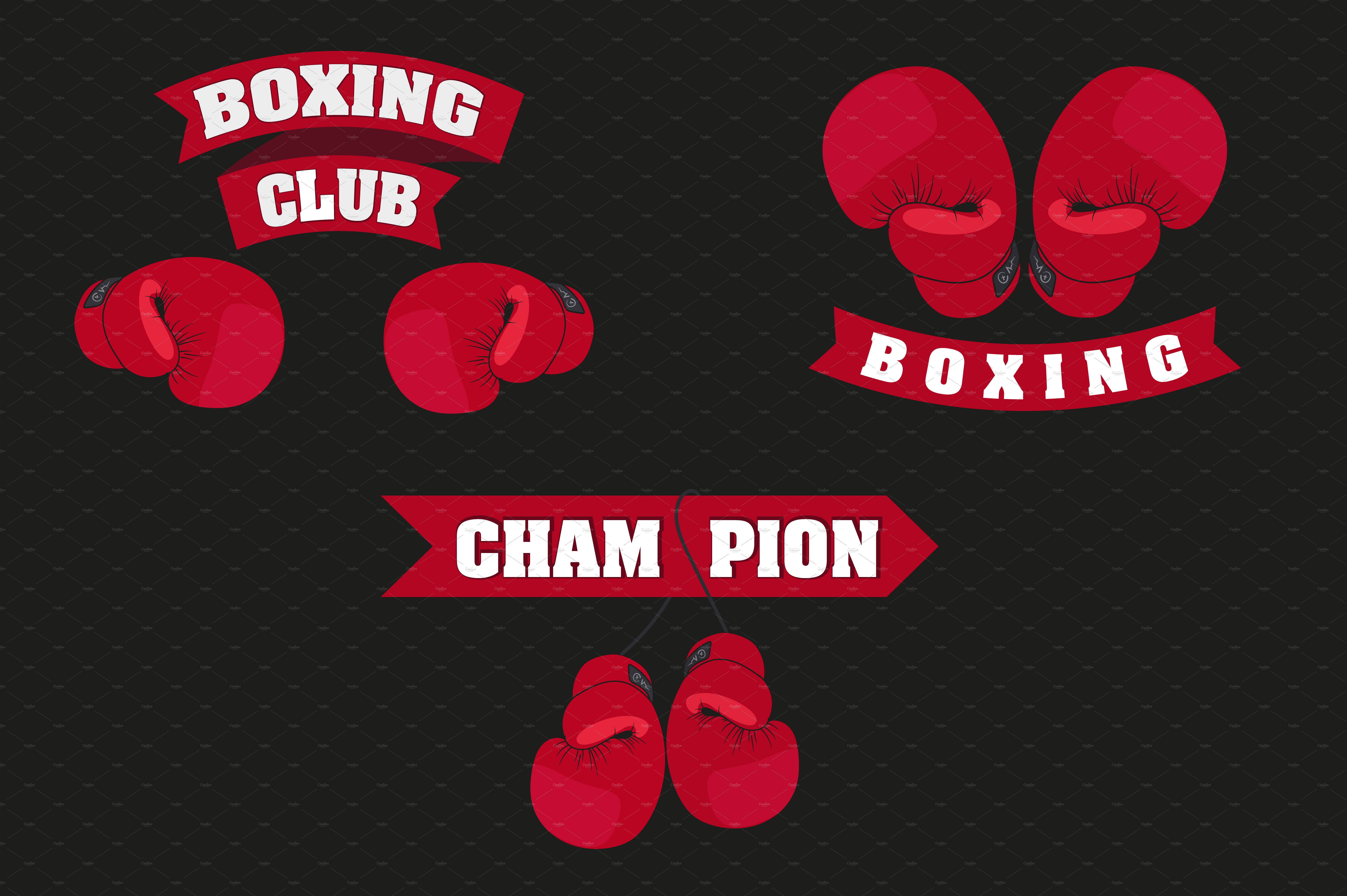 set of emblems boxing cover image.