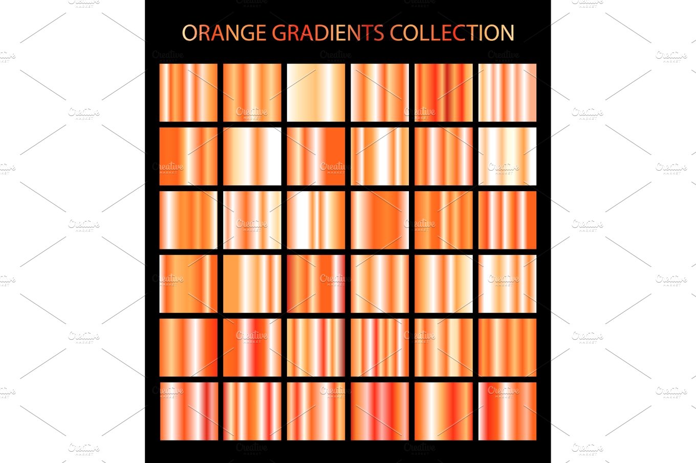 36 vector orange color gradients cover image.