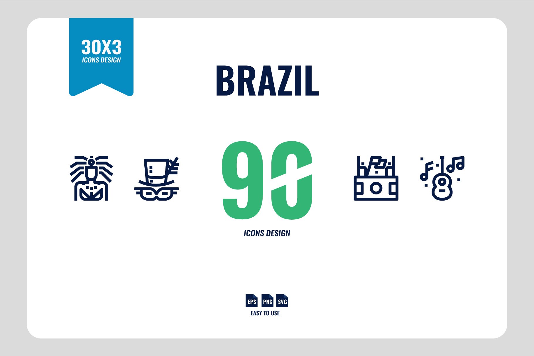 Brazil 90 Icons cover image.