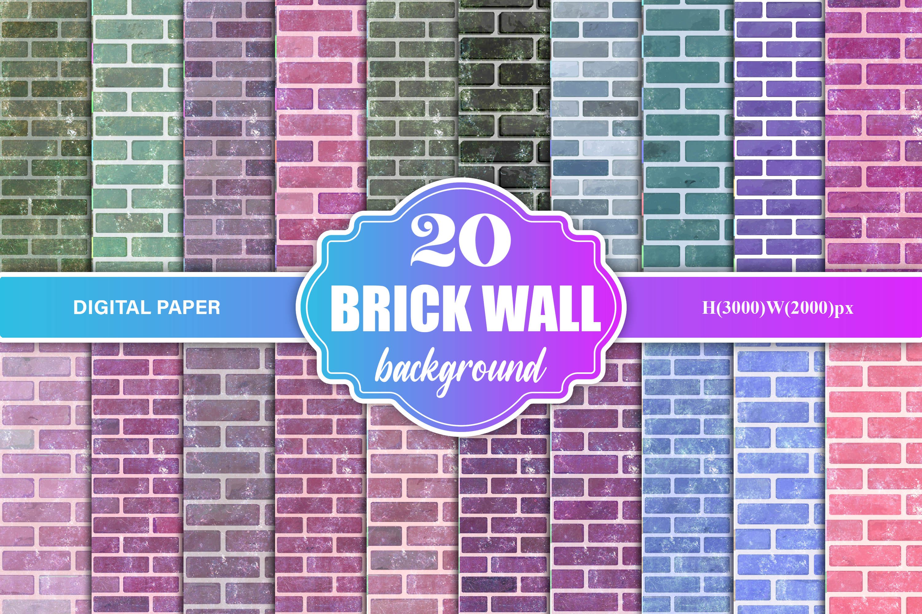 Brick Wall Digital Paper cover image.