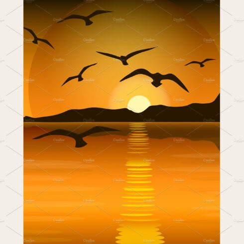 Bright yellow sunrise and sunset set cover image.