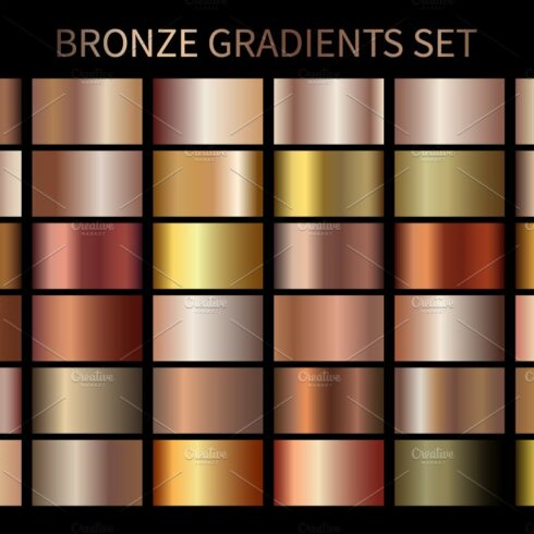 Set of Bronze Gradients .AI .GRD cover image.