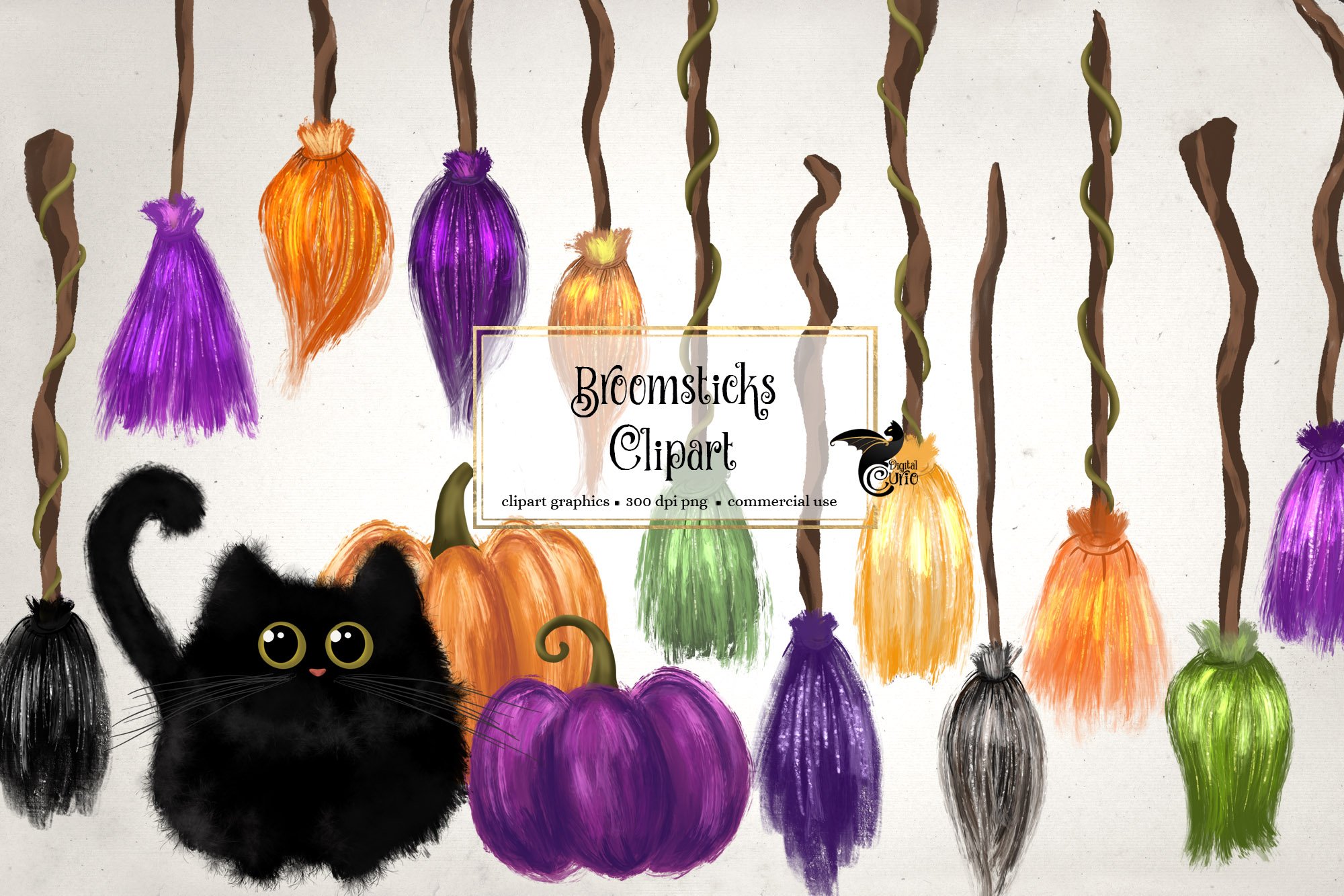Broomstick Clipart cover image.