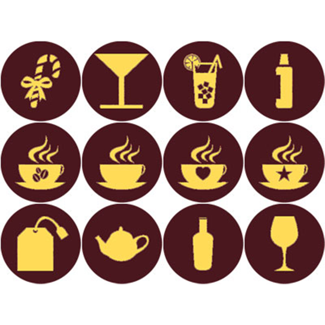 ELECTRIC PURPLE AND YELLOW DRINK ICONS cover image.