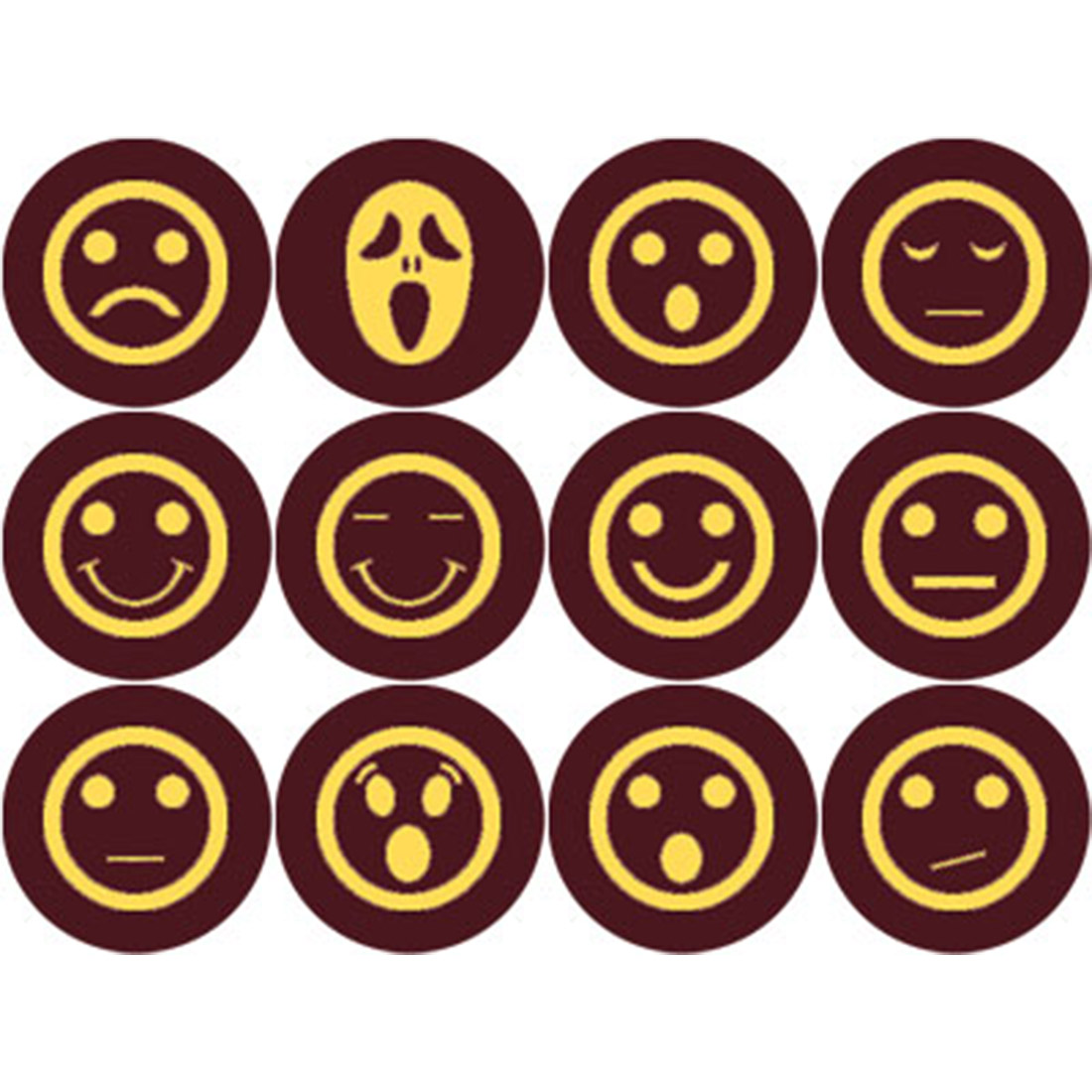 BROWN AND MUSTARD YELLOW FESTIVE ROUND ICONS cover image.