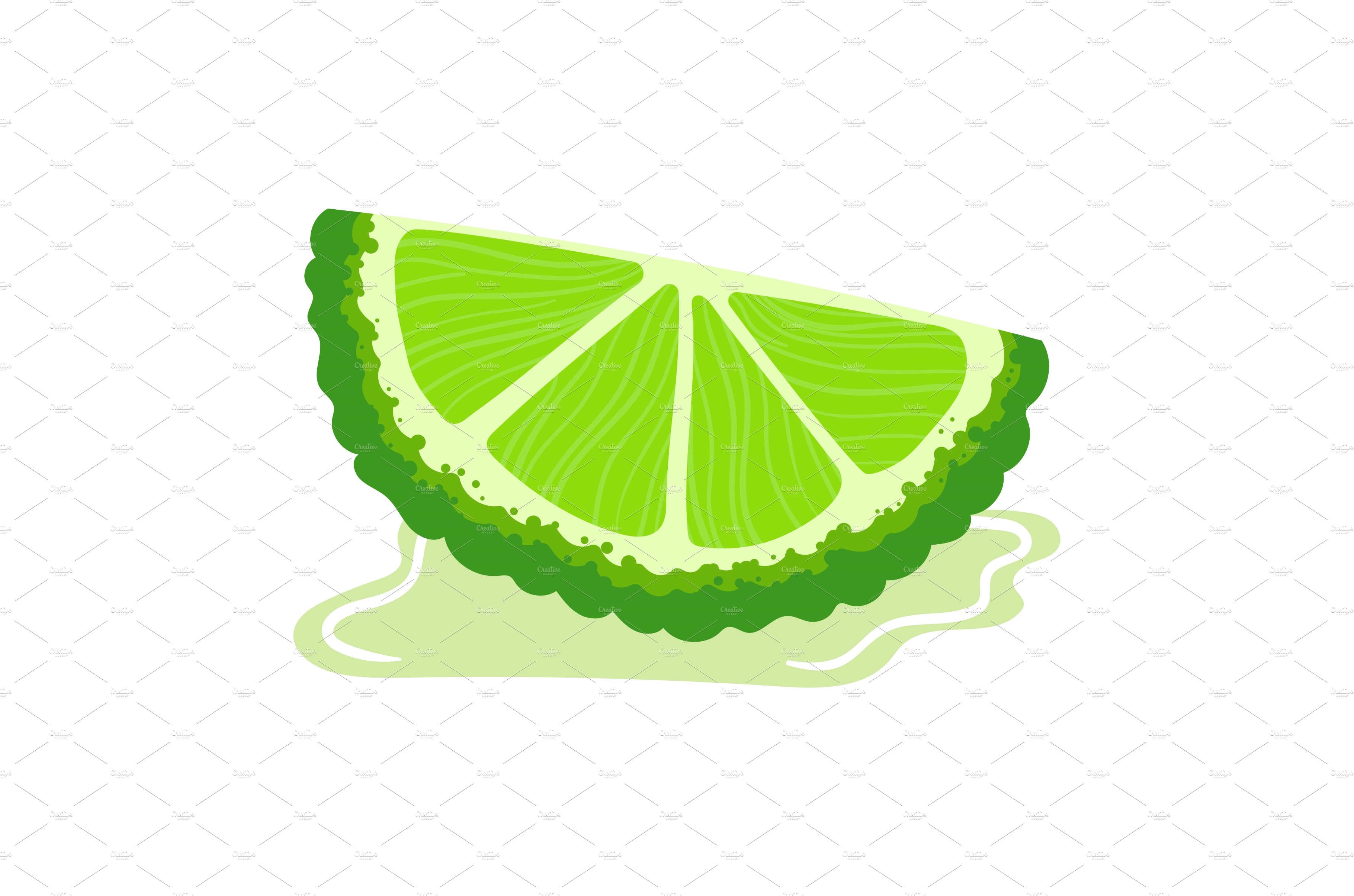 Organic citrus green fruit slice cover image.