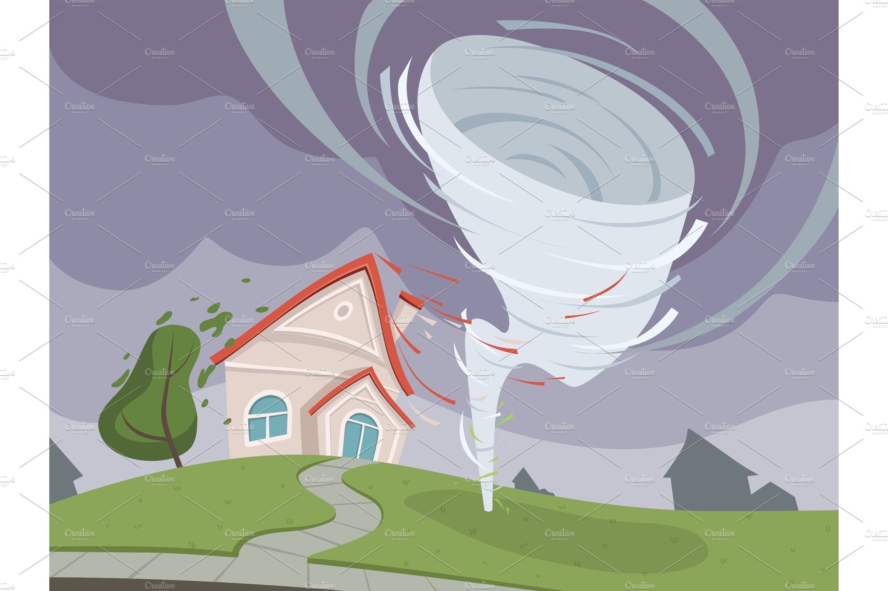 Nature disaster background. Weather cover image.