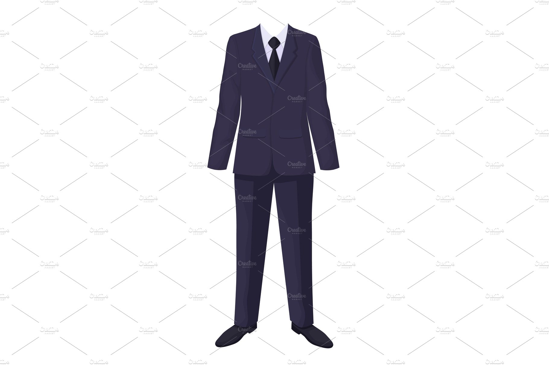 Stylish suit with tie. Fashionable cover image.