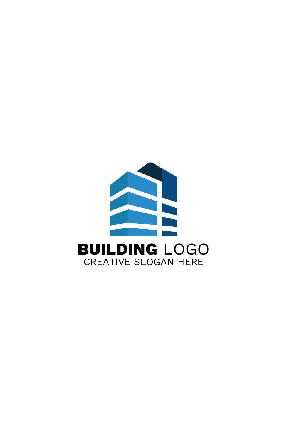 Modern and creative home, building, house, real estate logo pinterest preview image.