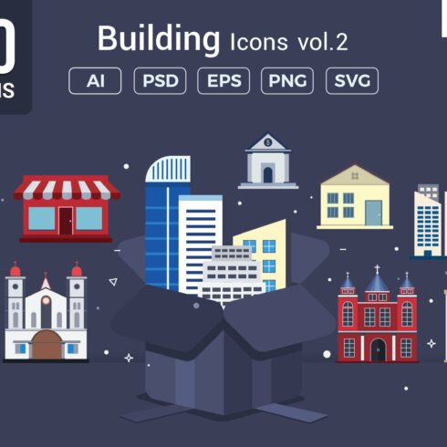 Buildings Vector Icons V2 cover image.