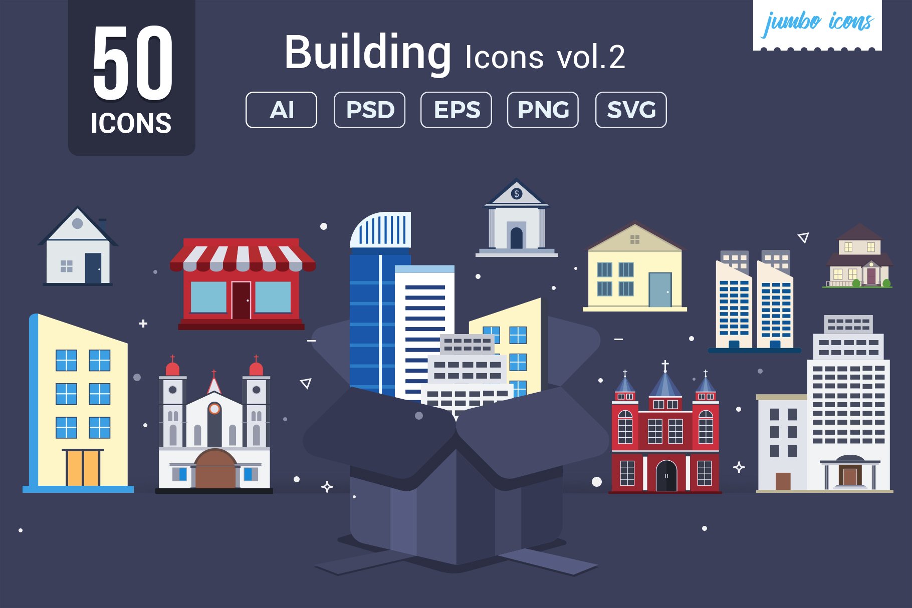 Buildings Vector Icons V2 cover image.