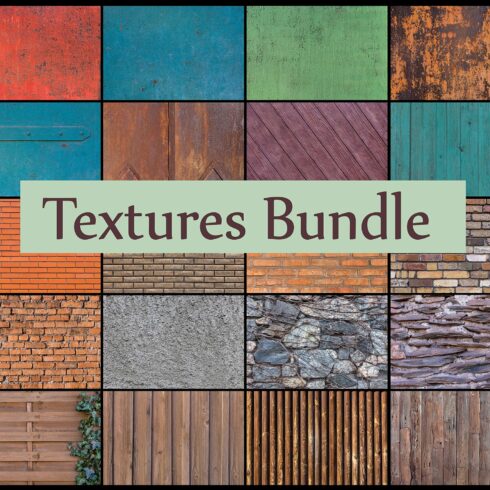 Textures background bundle cover image.