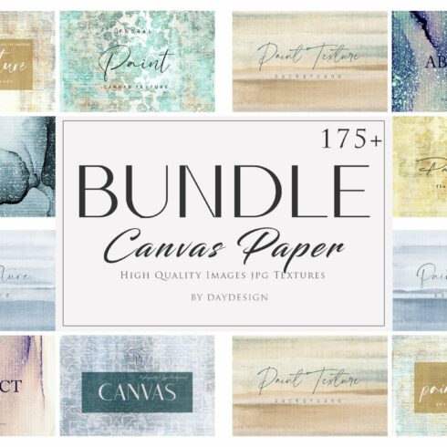 BUNDLE Canvas Paper Textures cover image.