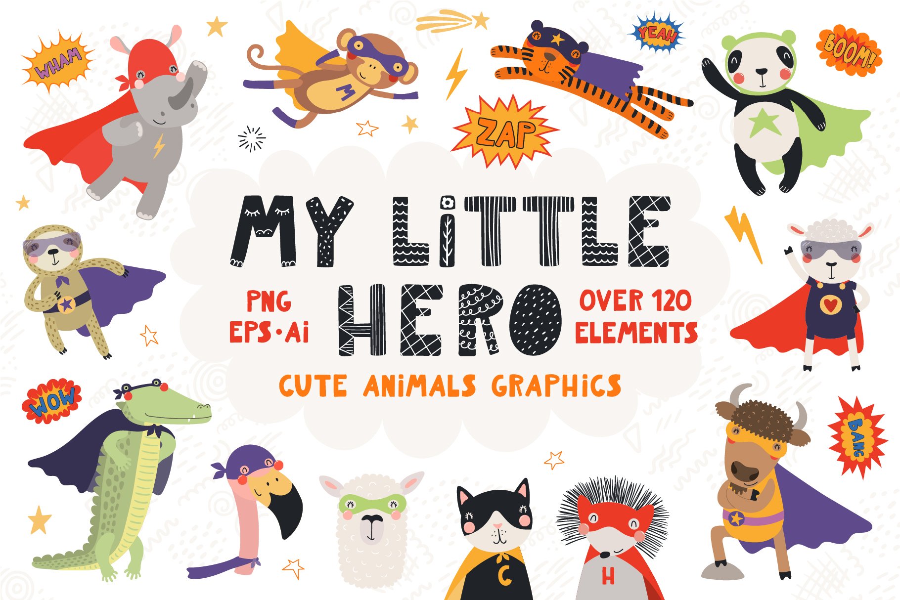 Cute Little Animals Graphic Bundle 2 preview image.