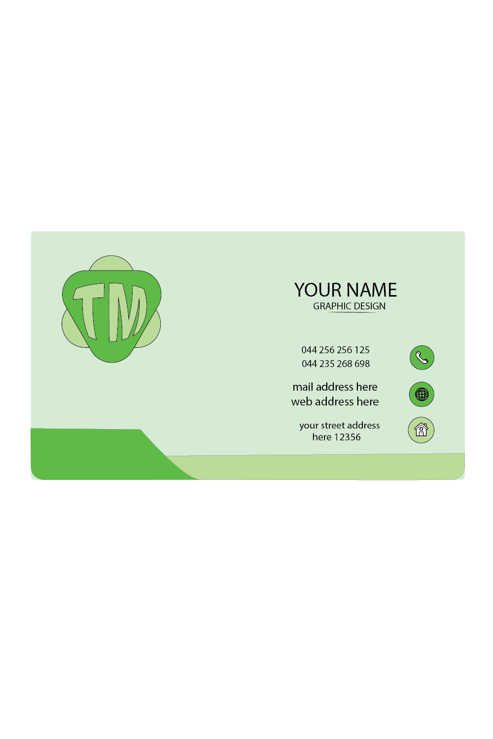 Business card template pinterest preview image.