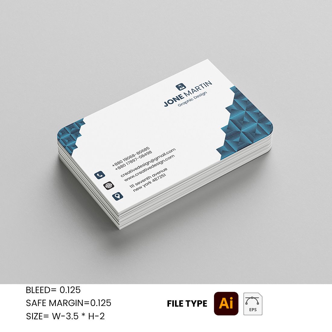 Business Card Template cover image.