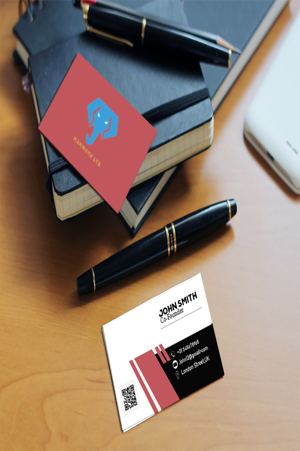 Business Card for Business Organization pinterest preview image.