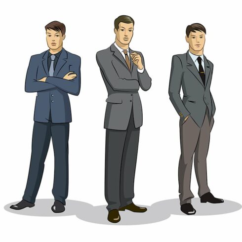 Businessman group standing cover image.