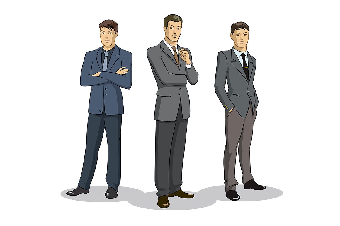 Businessman group standing cover image.