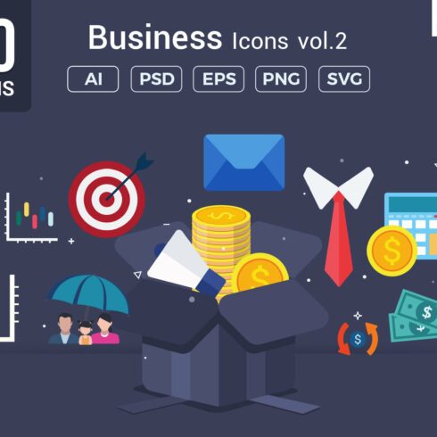 Business / Corporate Vector Icons V2 cover image.