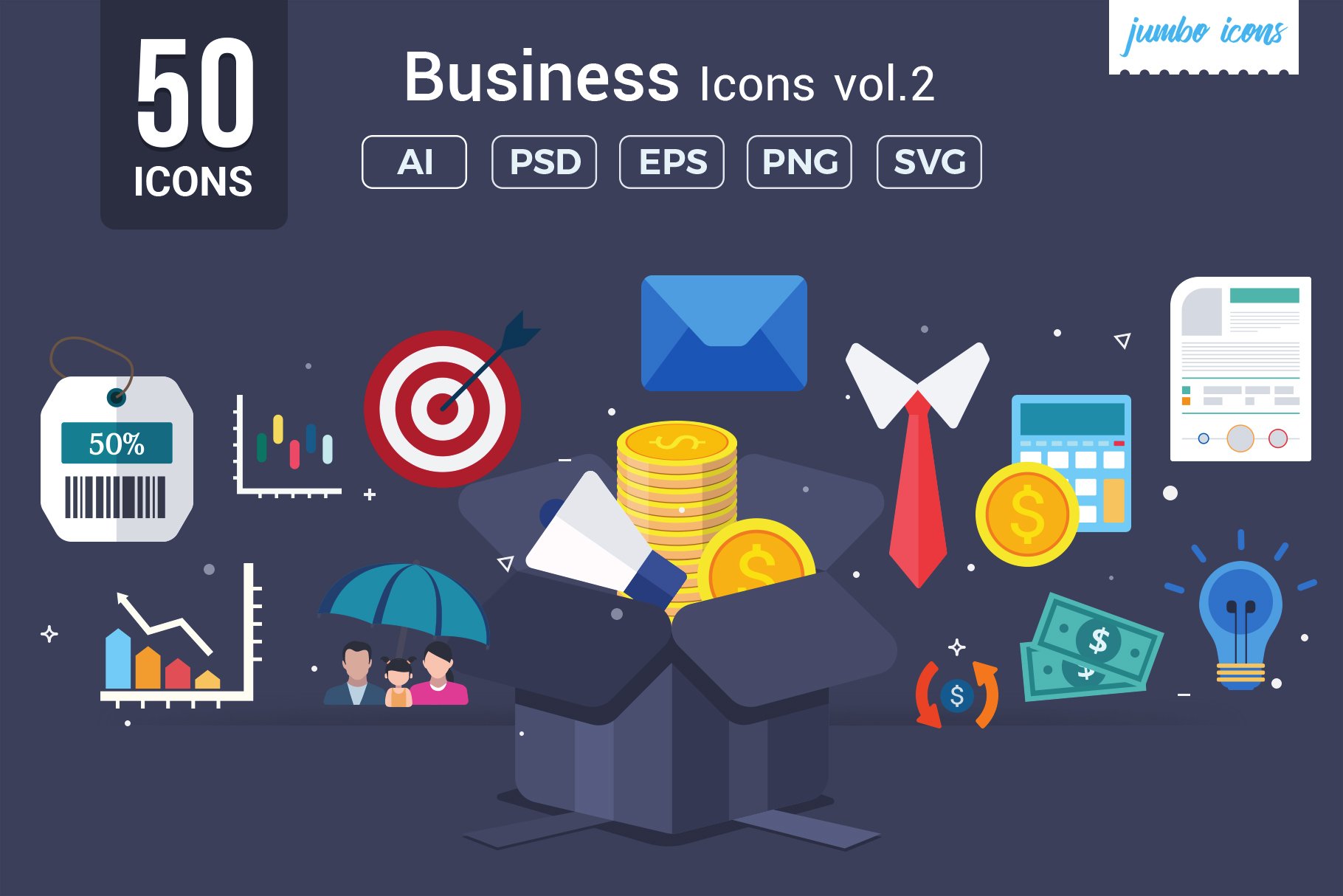 Business / Corporate Vector Icons V2 cover image.