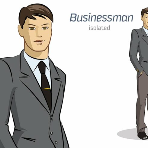 Businessman standing cover image.