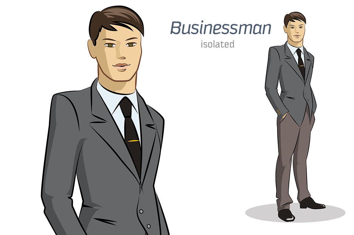 Businessman standing cover image.