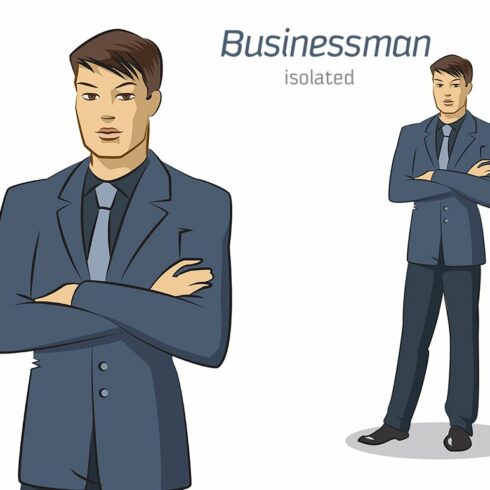 Businessman standing cover image.