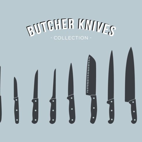 9 Butcher Knives Vectors cover image.
