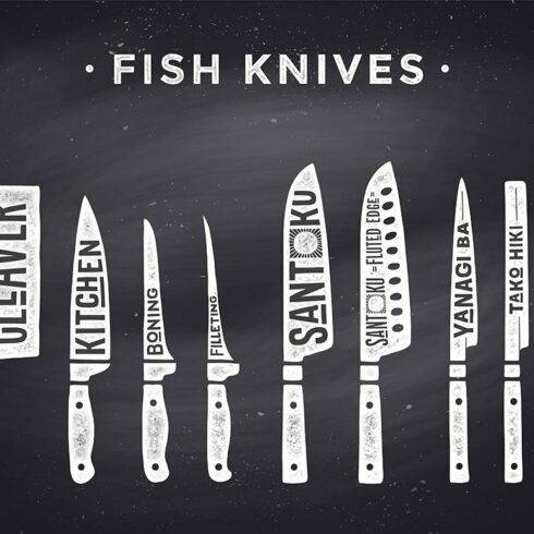 Fish cutting knives set cover image.