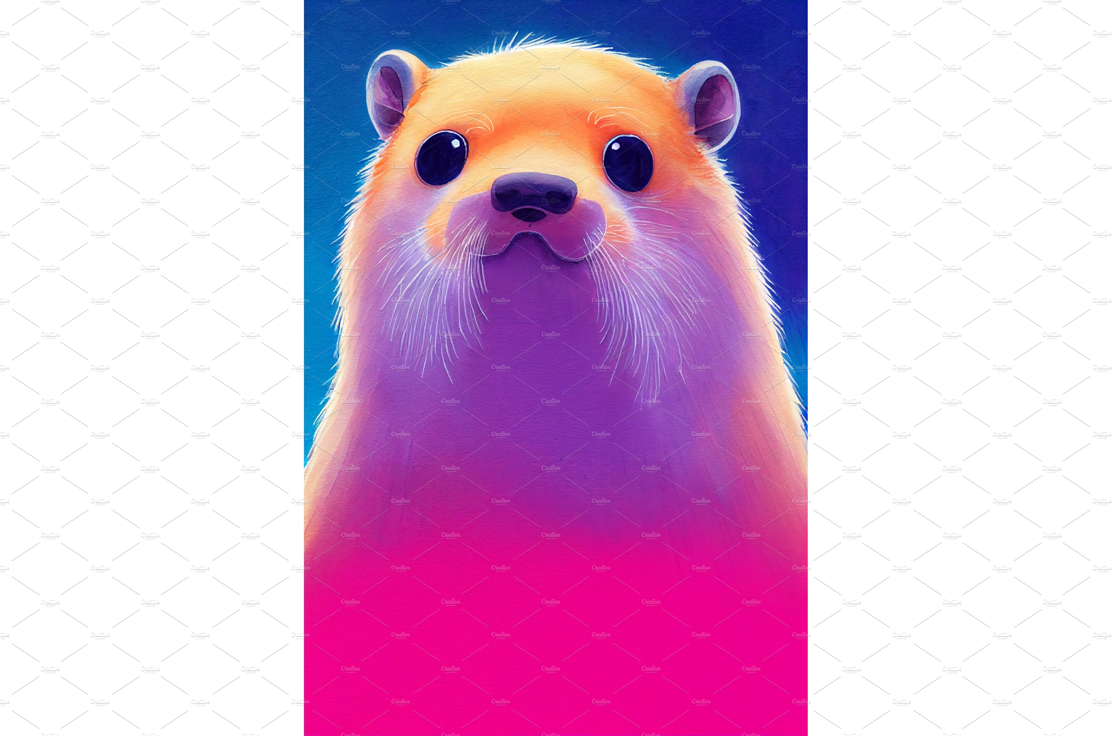 Watercolor portrait of cute beaver cover image.