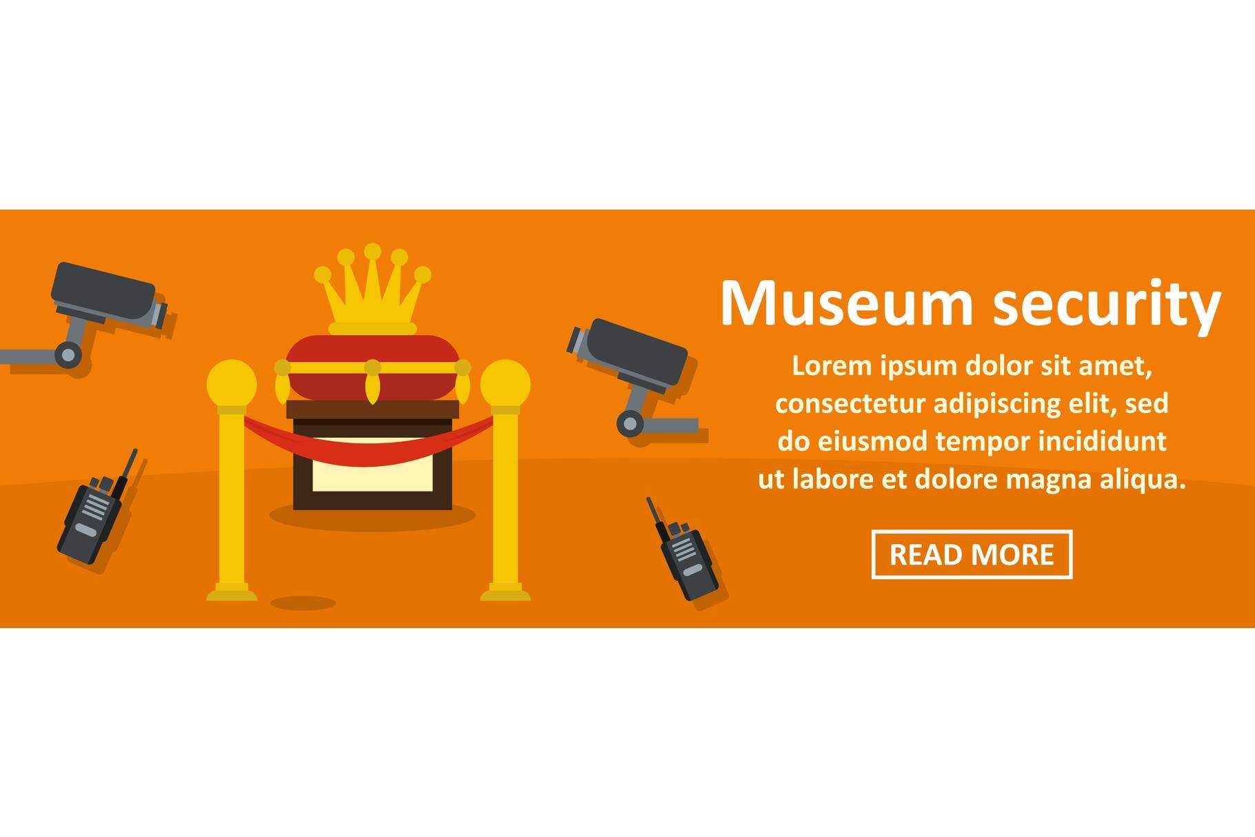 Museum security banner horizontal cover image.