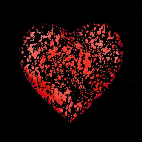 Broken Heart Graphic Over Black Back cover image.