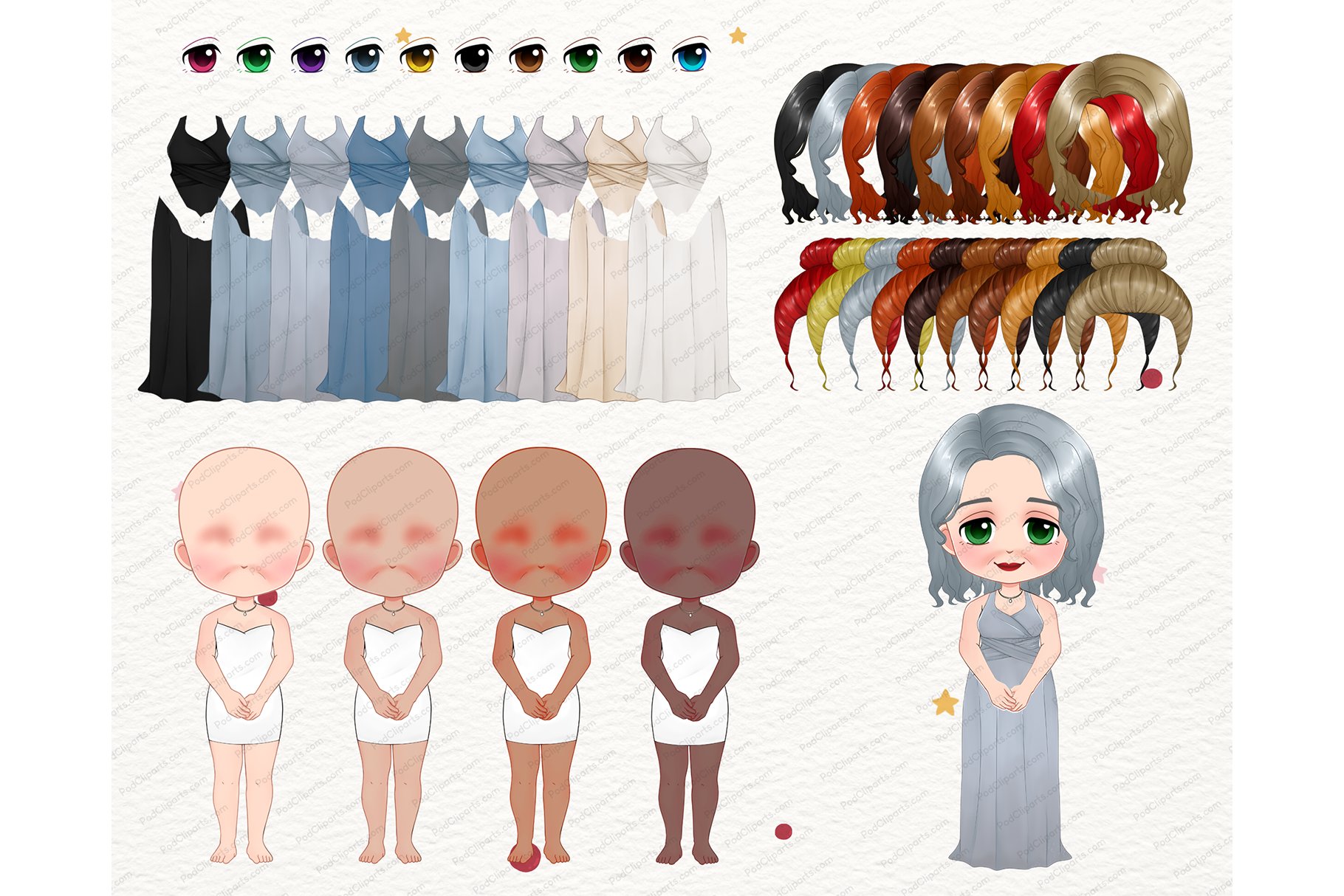 Wedding Bride with ParentClipart PNG preview image.