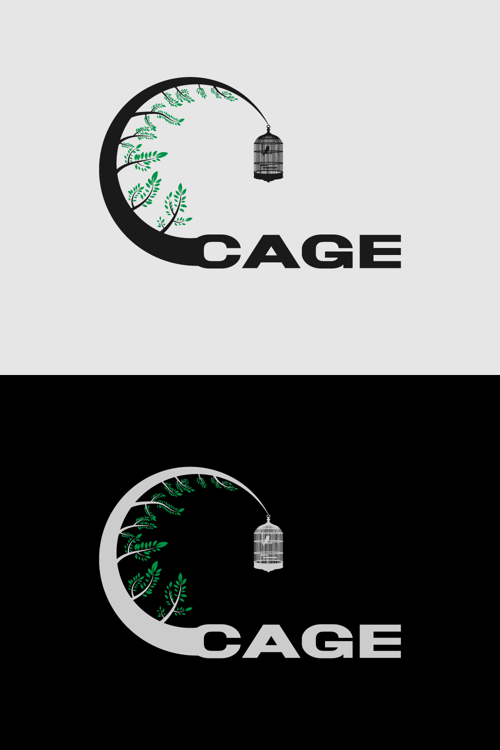C letter-tree logo pinterest preview image.