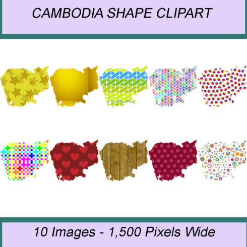 CAMBODIA SHAPE CLIPART ICONS cover image.