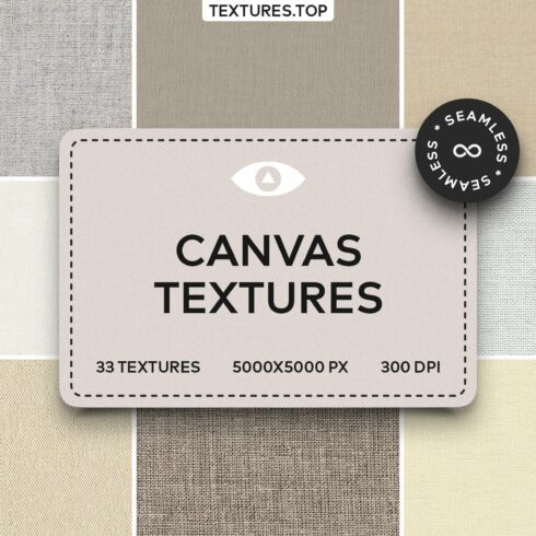 33 Seamless Canvas Texture Pack cover image.