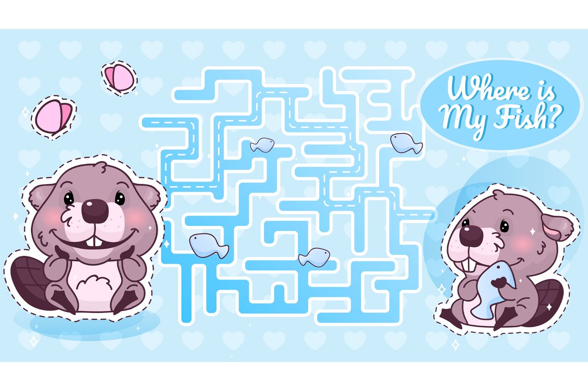 Labyrinth with cartoon beaver cover image.