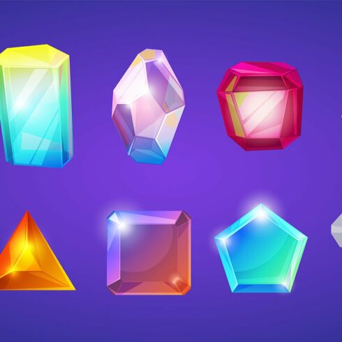 Crystal stone vector crystalline cover image.