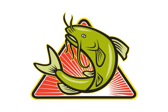 Catfish Fish Jumping Cartoon cover image.