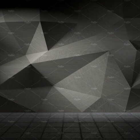 White abstract triangle facet cover image.
