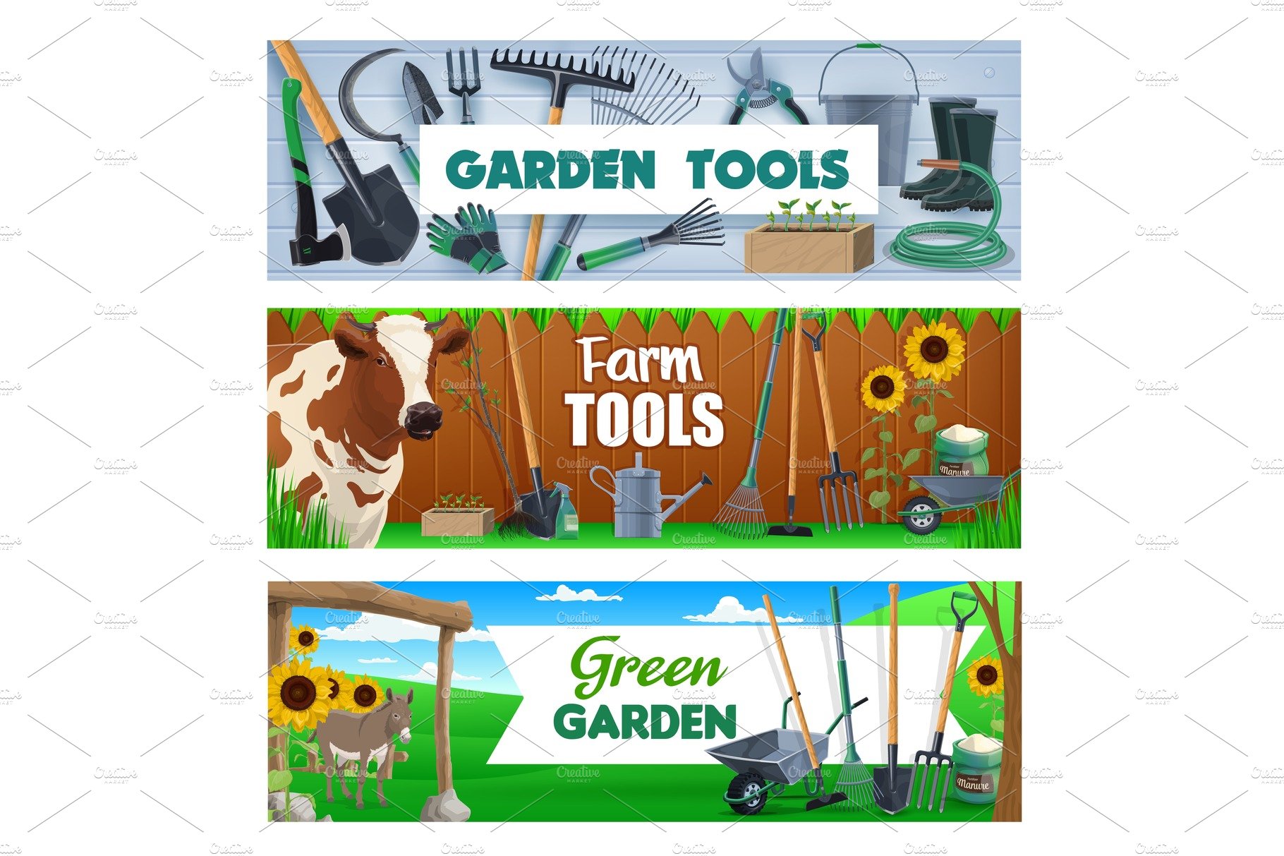 Garden and farm tools cover image.