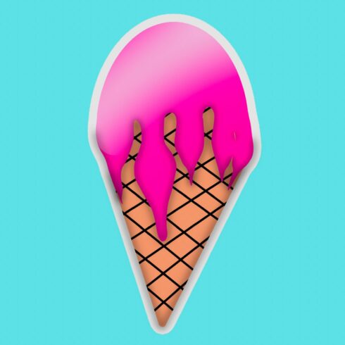Bubblegum Ice Cream Cone Sticker cover image.