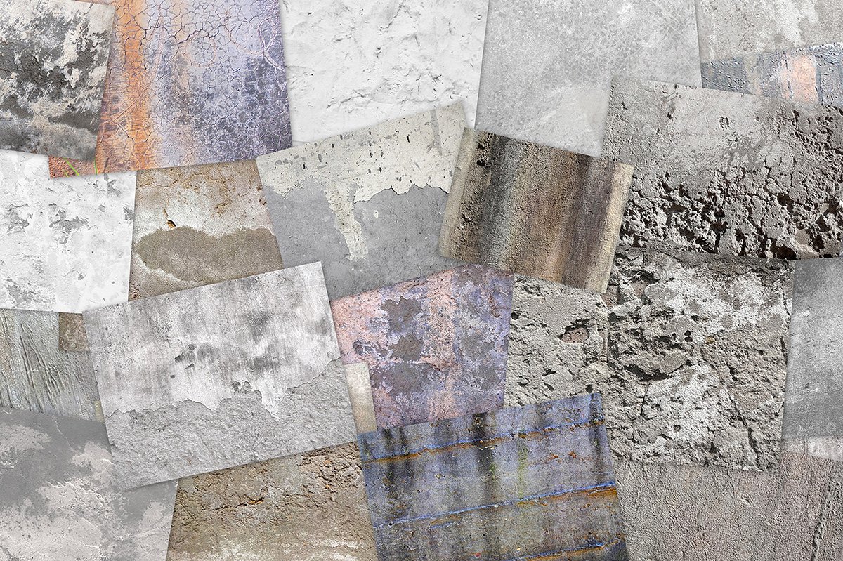 20 Cement Textures Pack preview image.