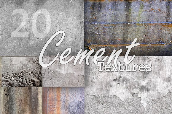 20 Cement Textures Pack cover image.