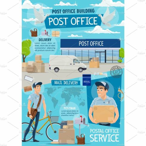 Post office, mail delivery service cover image.