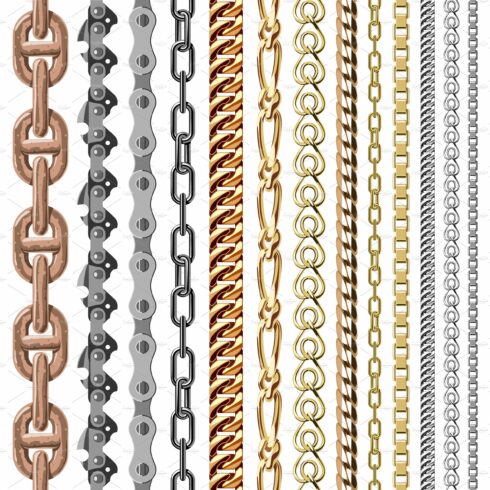 Chains link vector seamless cover image.