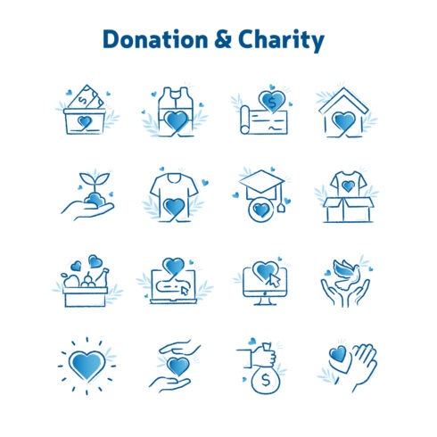 Charity and Donations: Vector Illustration Bundle for Giving, Philanthropy, and Non-Profit Organizations cover image.