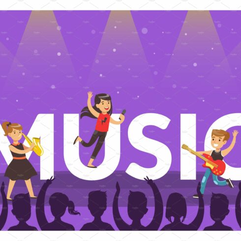 Children Playing Music Banner, Kids cover image.