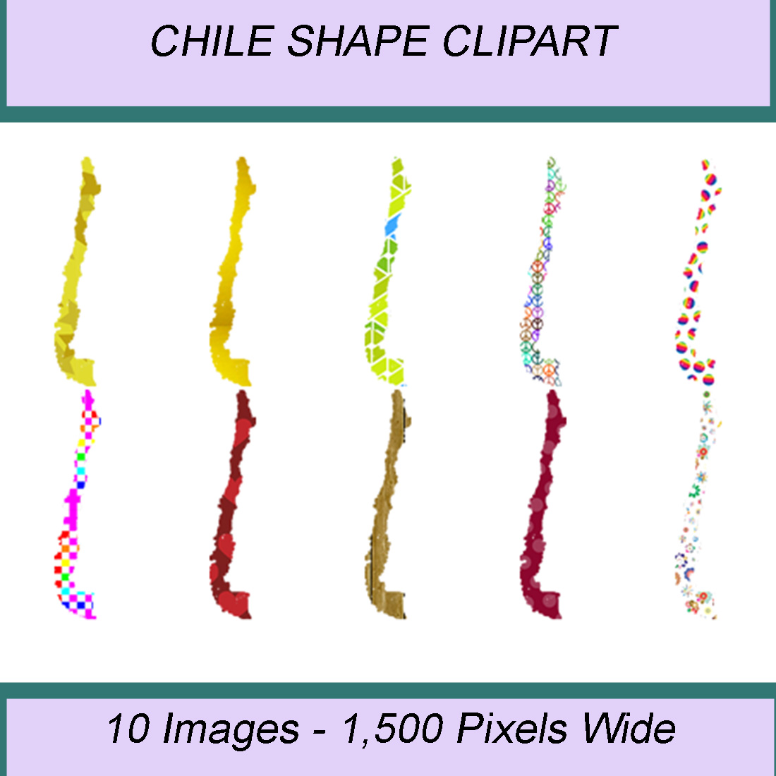 CHILE SHAPE CLIPART ICONS cover image.